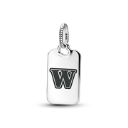 Letter W Rectangle Pendant