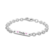 Family Bar Link Bracelet