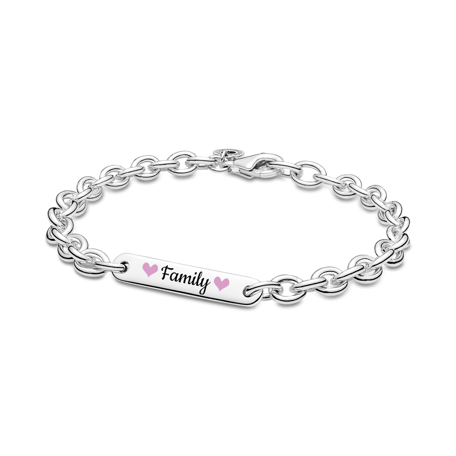 Family Bar Link Bracelet