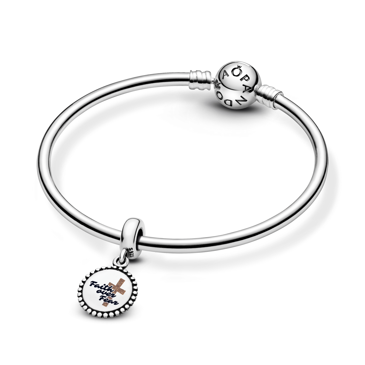 Faith over fear Dangle Charm