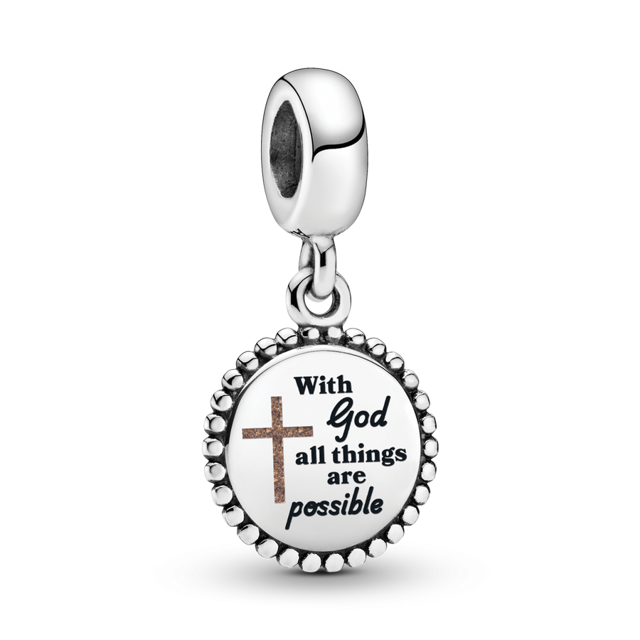 With God all things are possible Dangle Charm