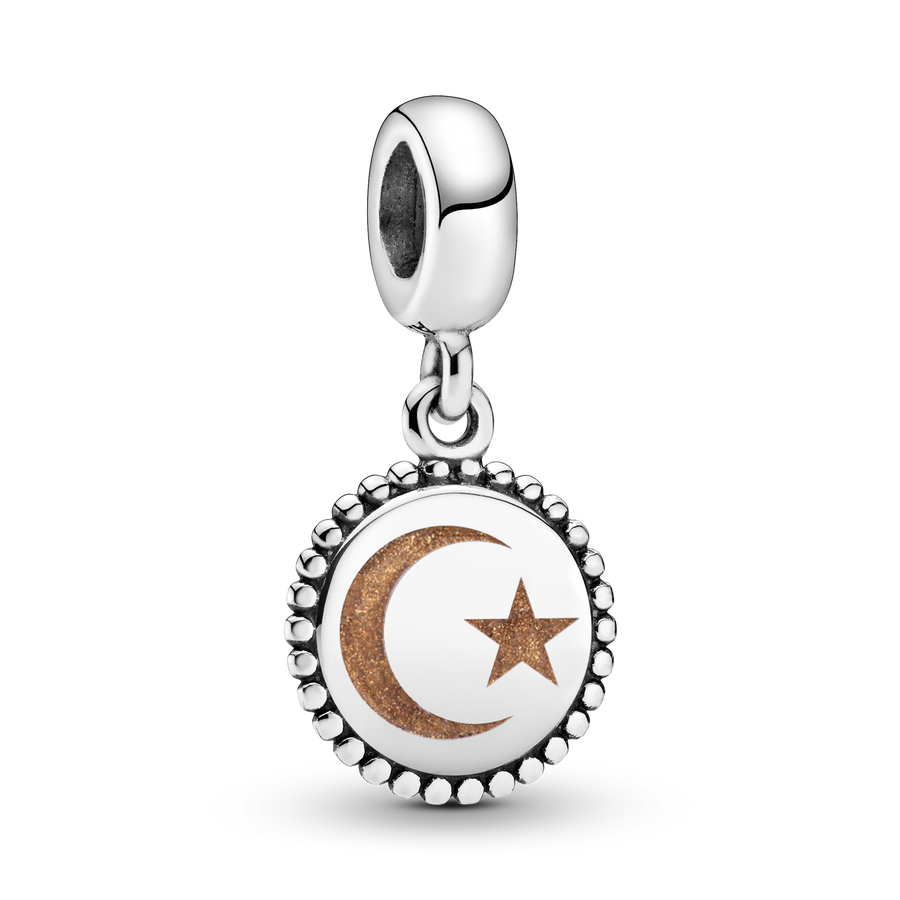 Crescent Star Dangle Charm