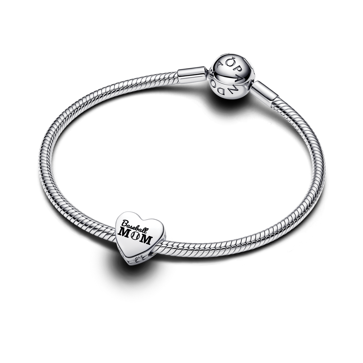 Baseball Mom Heart Charm