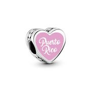 Puerto Rico Heart Charm