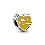 West Virginia Heart Charm