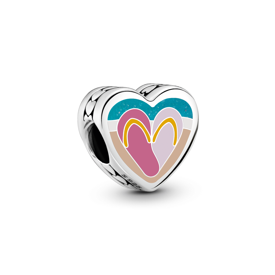 Beach Sandal Heart Charm