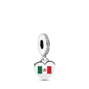 Mexico Flag Heart Charm