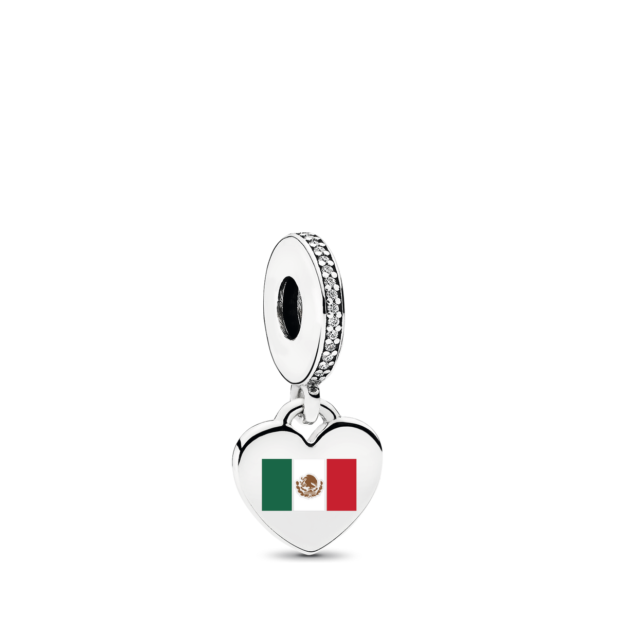 Mexico Flag Heart Charm