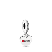 Mexico Flag Heart Charm