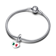 Mexico Flag Heart Charm
