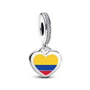 Colombia Flag Heart Charm