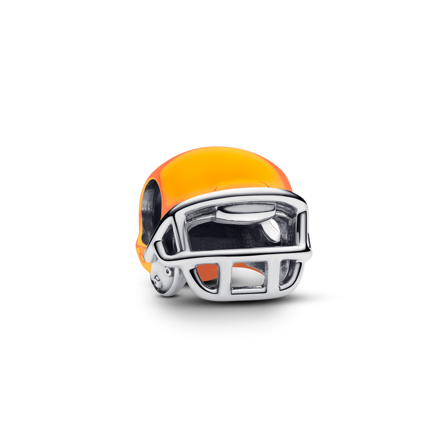 Orange Football Helmet Charm