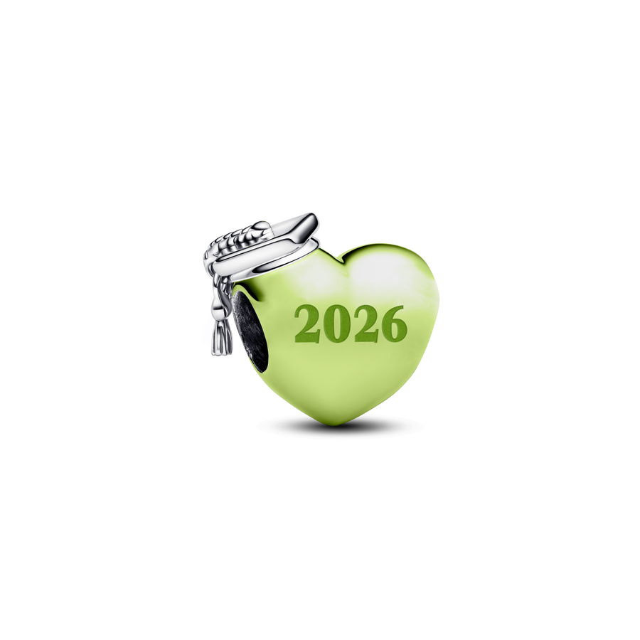 Graduation 2026 Green Heart Charm