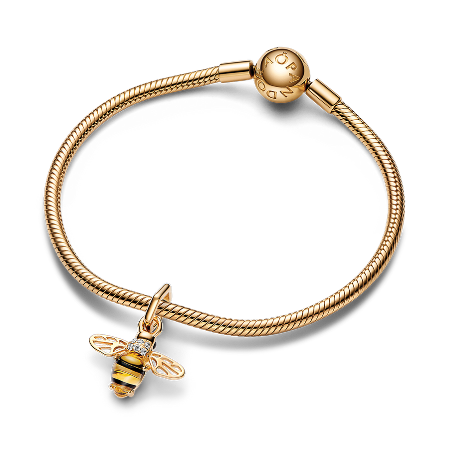 Sparkling Bee Charm Bracelet Set
