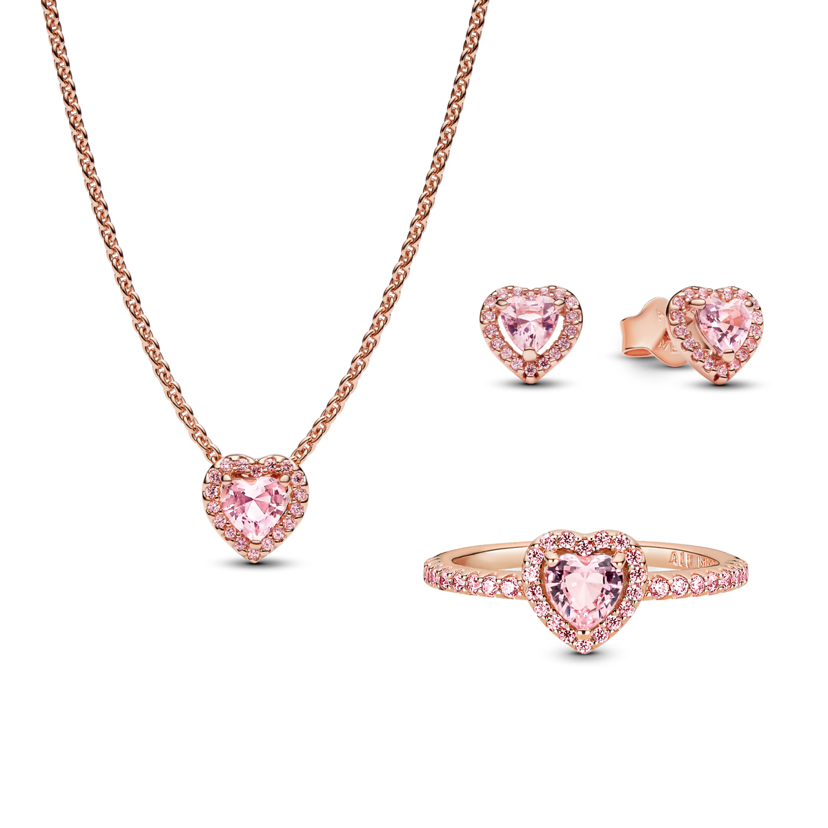 Rose Gold Heart to Heart Set