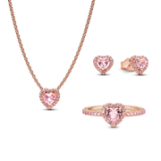 Rose Gold Heart to Heart Set