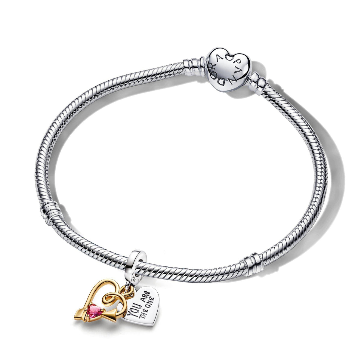 Arrow of Love Bracelet and Engravable Charm Set