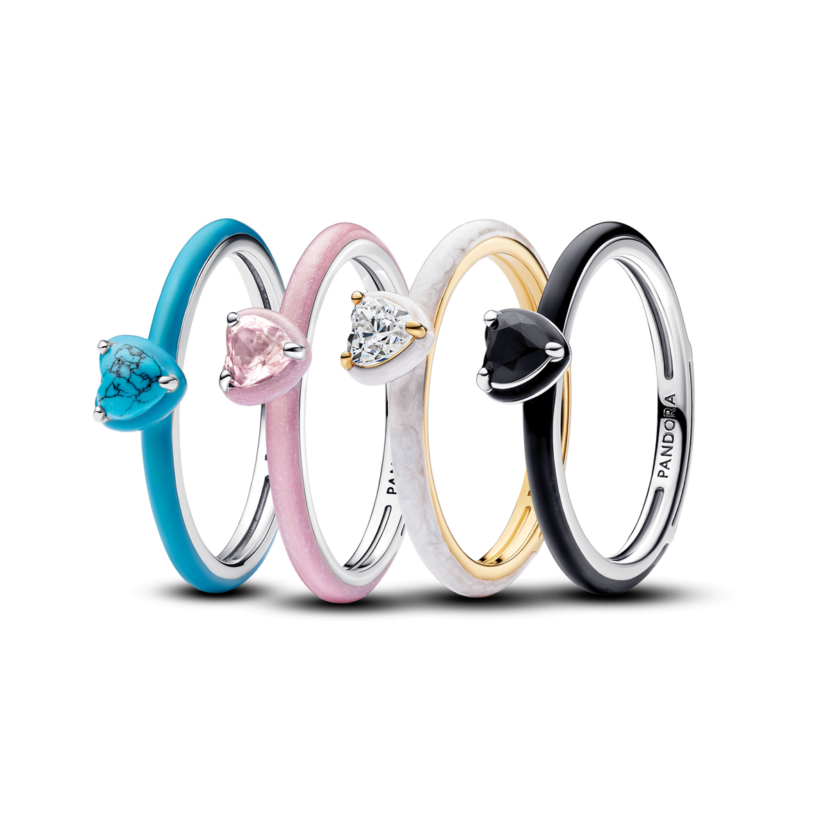Chakra Foursome Rings Set