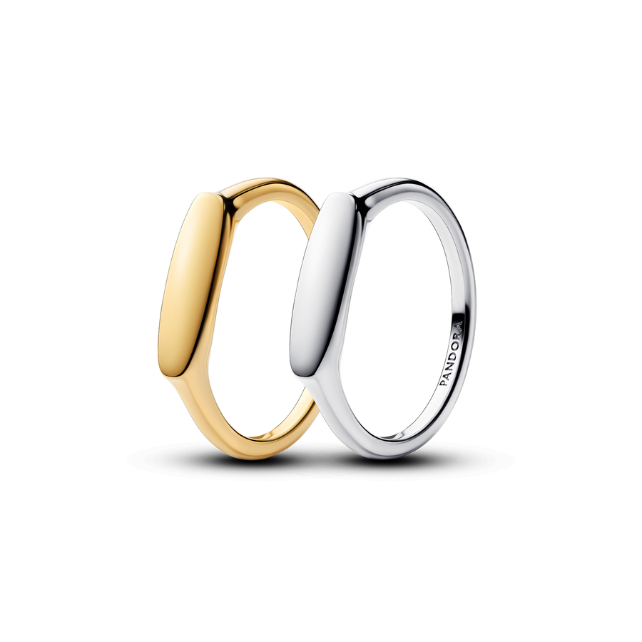 Engravable Love Notes Bar Ring Set