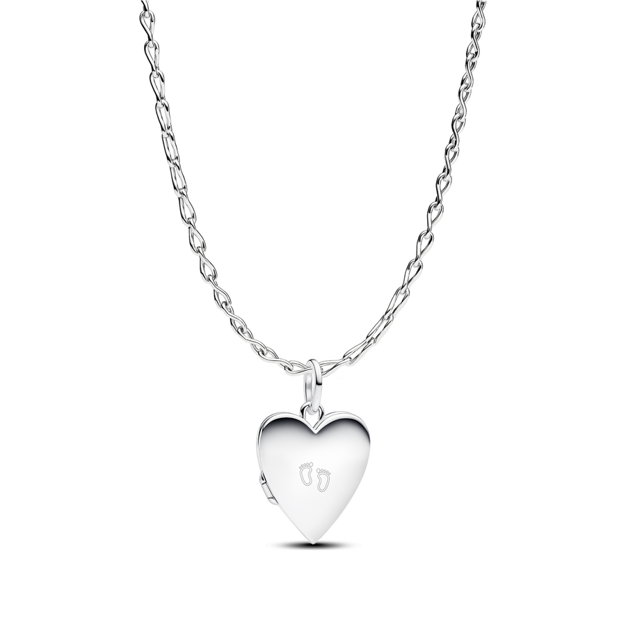 Engravable Openable Heart Tag Pendant Necklace