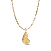 Engravable Butterfly Wings Pendant Necklace