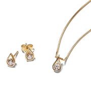 Pandora Infinite Lab-grown Diamond Necklace and Earrings Set 0.75 carat tw 14k Gold