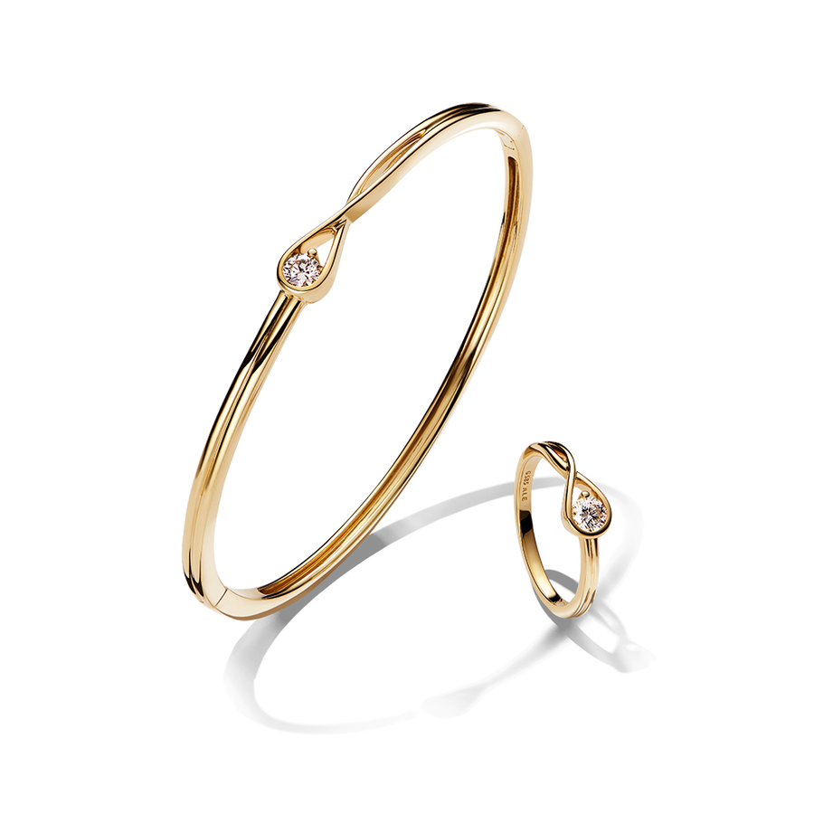 Pandora Infinite Lab-grown Diamond Bracelet and Ring Set 0.50 carat tw 14k Gold