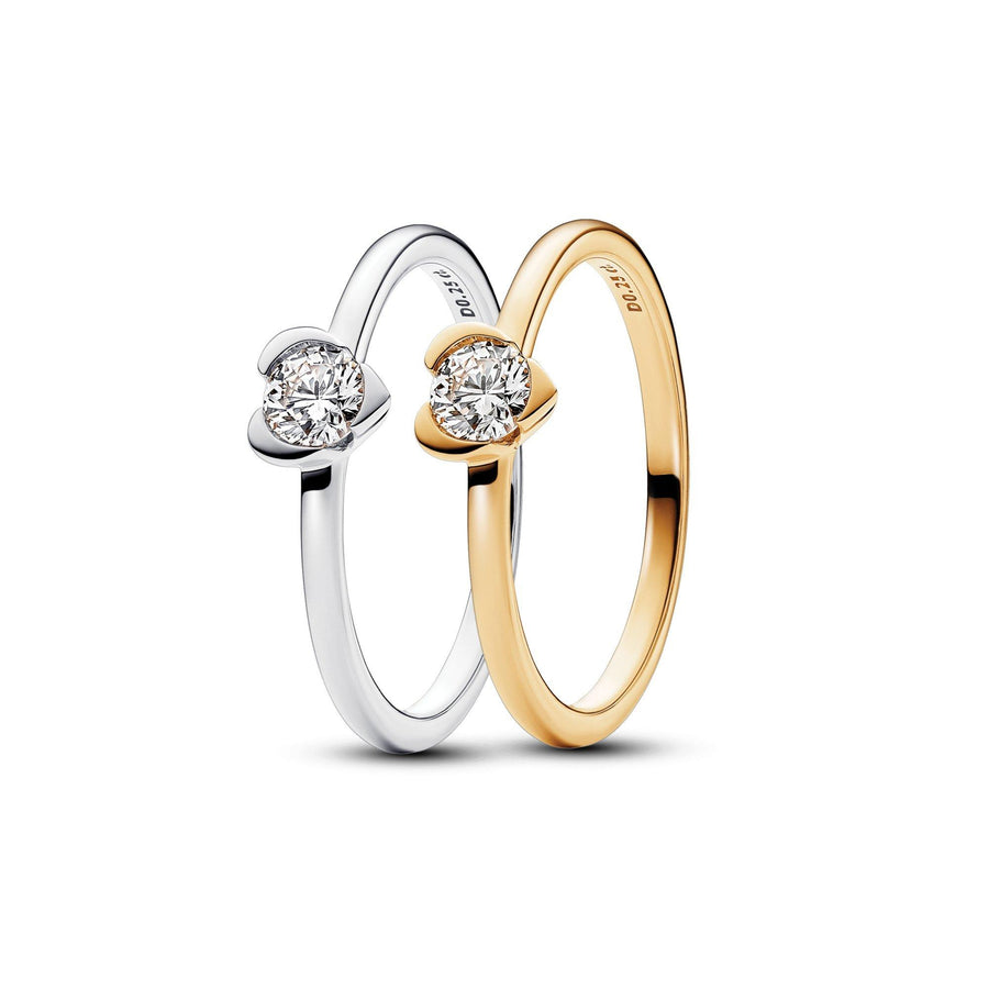 Lab-Grown Diamond Heart Ring Set