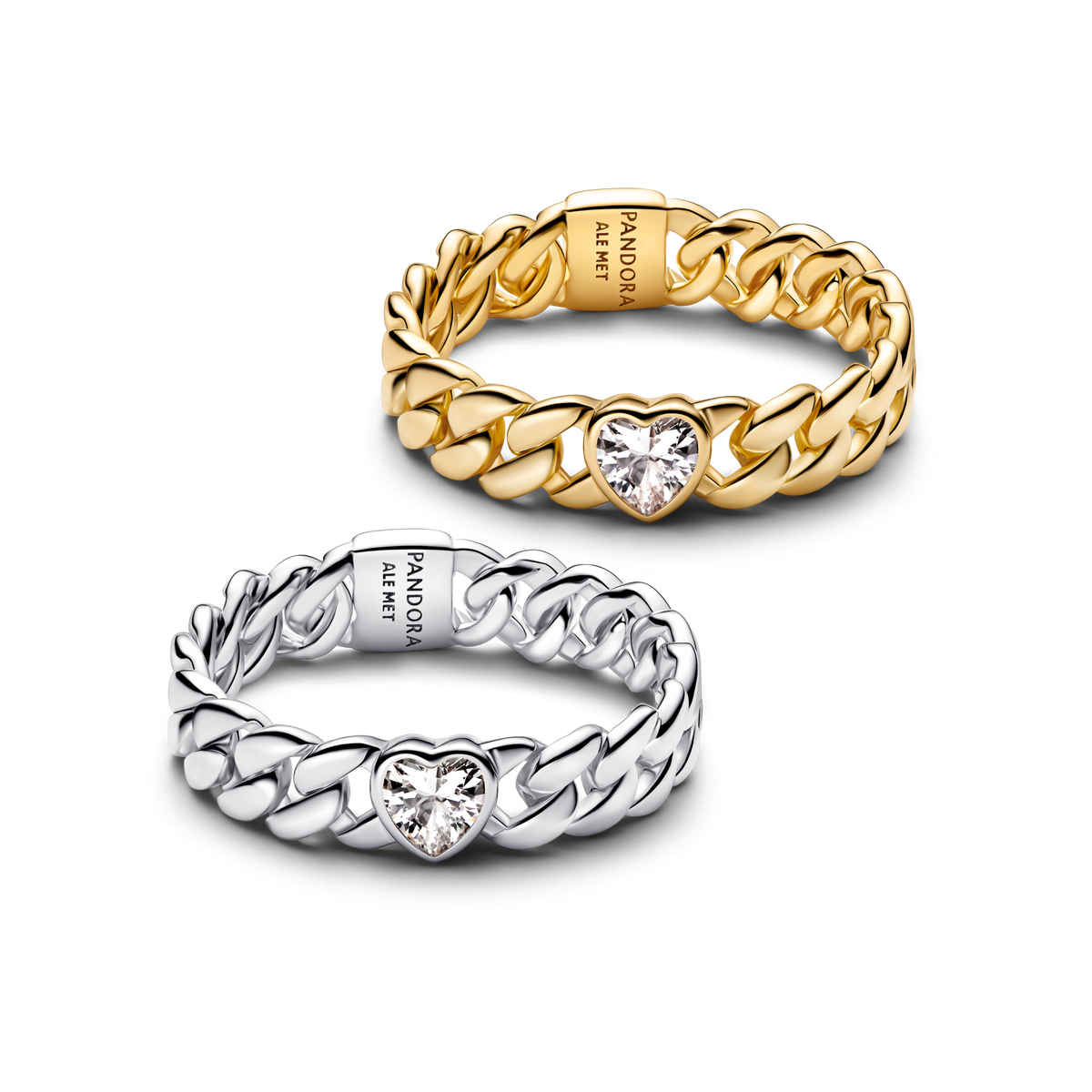 Cuban Heart Friendship Ring Duo