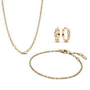 Pandora Era 14K Gold Figaro Jewelry Set
