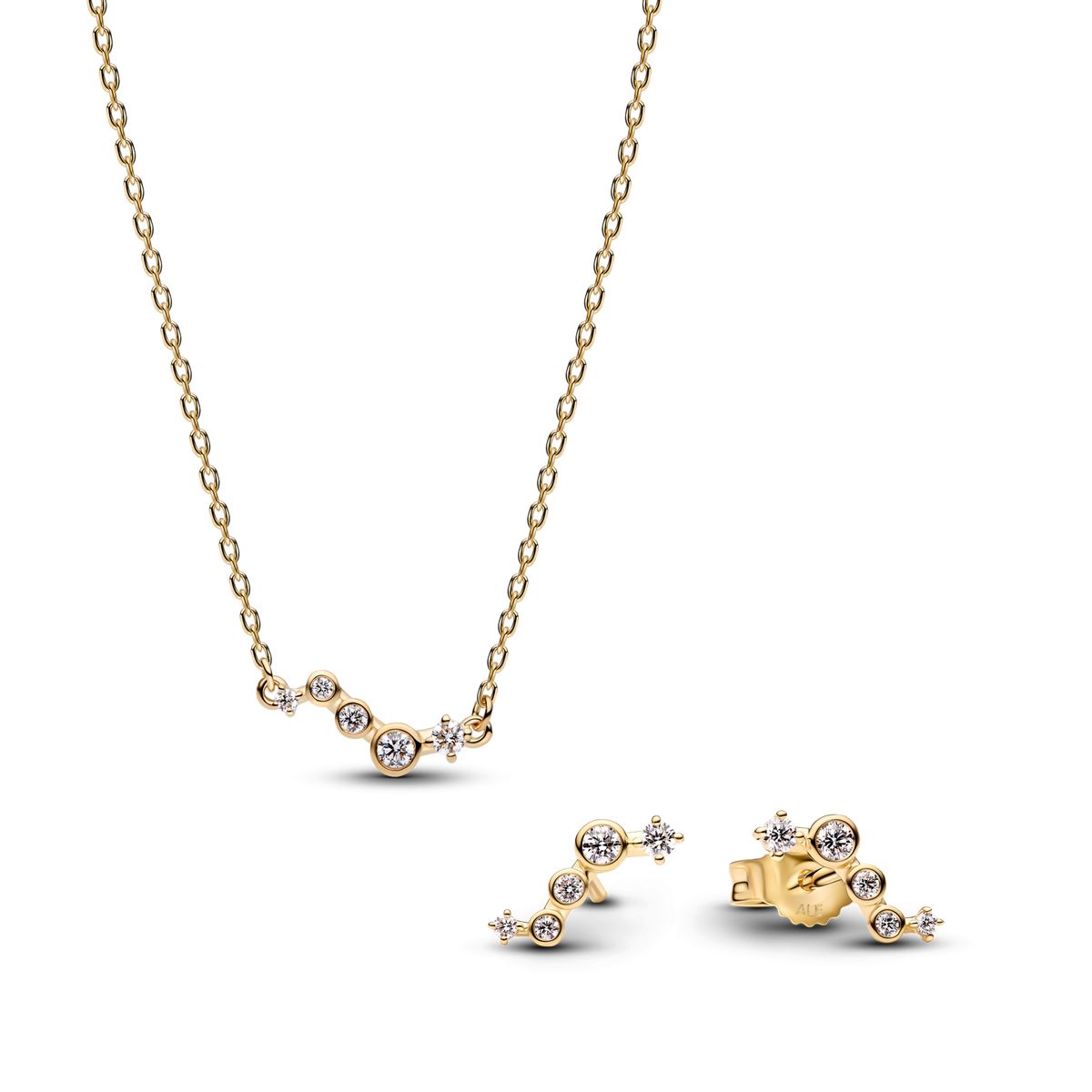 Pandora Era 14K Gold Lab-Grown Diamond Droplets Jewelry Set