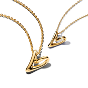 Organically Shaped Hearts Necklace Layering Set