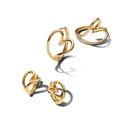 Organically Shaped Hearts Earring Stack