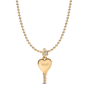 Engravable Heart Key Pendant Necklace