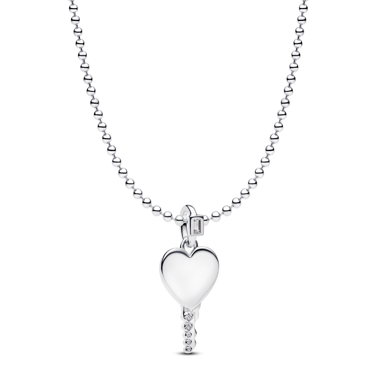 Engravable Heart Key Pendant Necklace