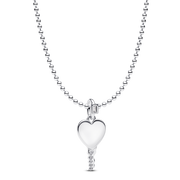 Engravable Heart Key Pendant Necklace