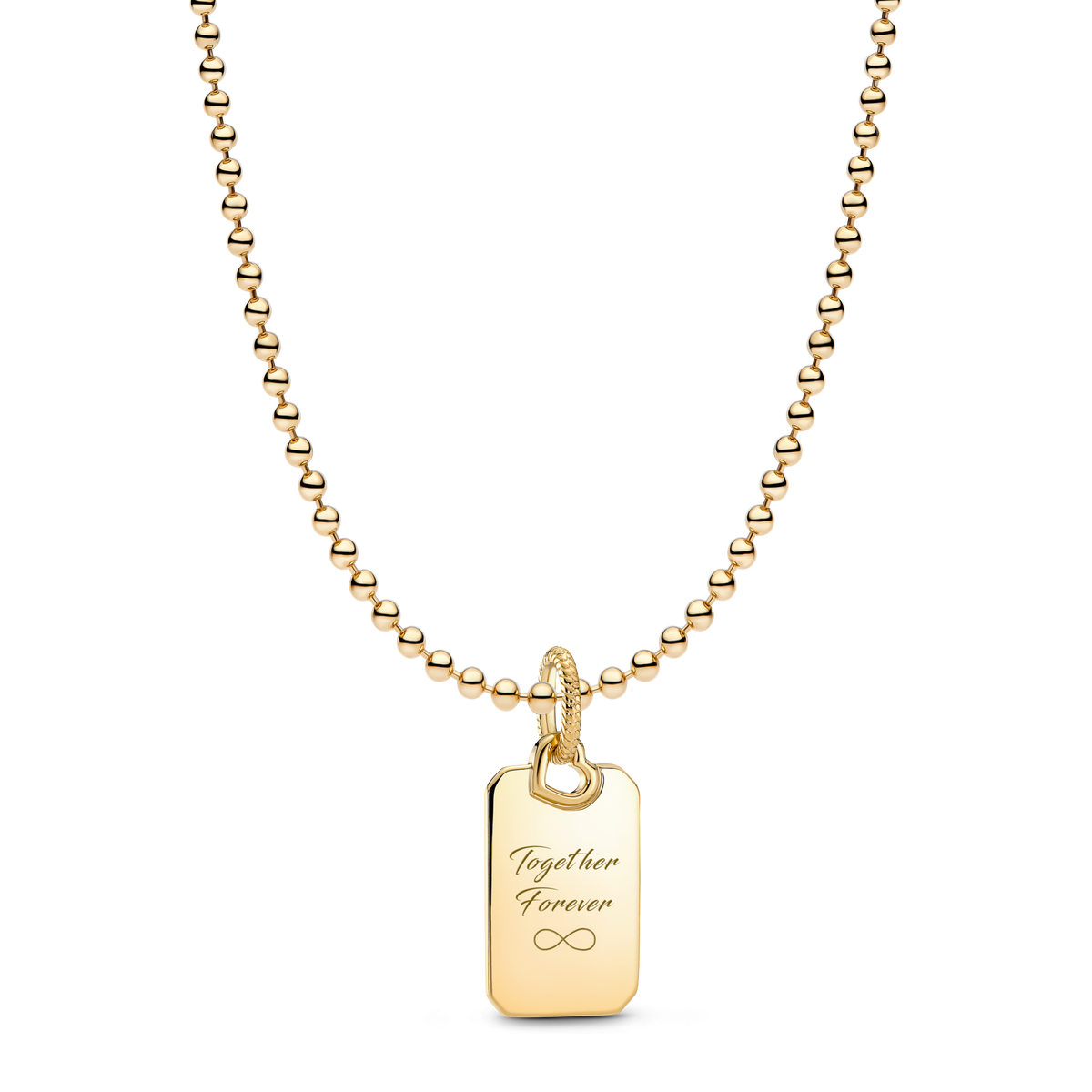 Engravable Rectangular Dog Tag Necklace