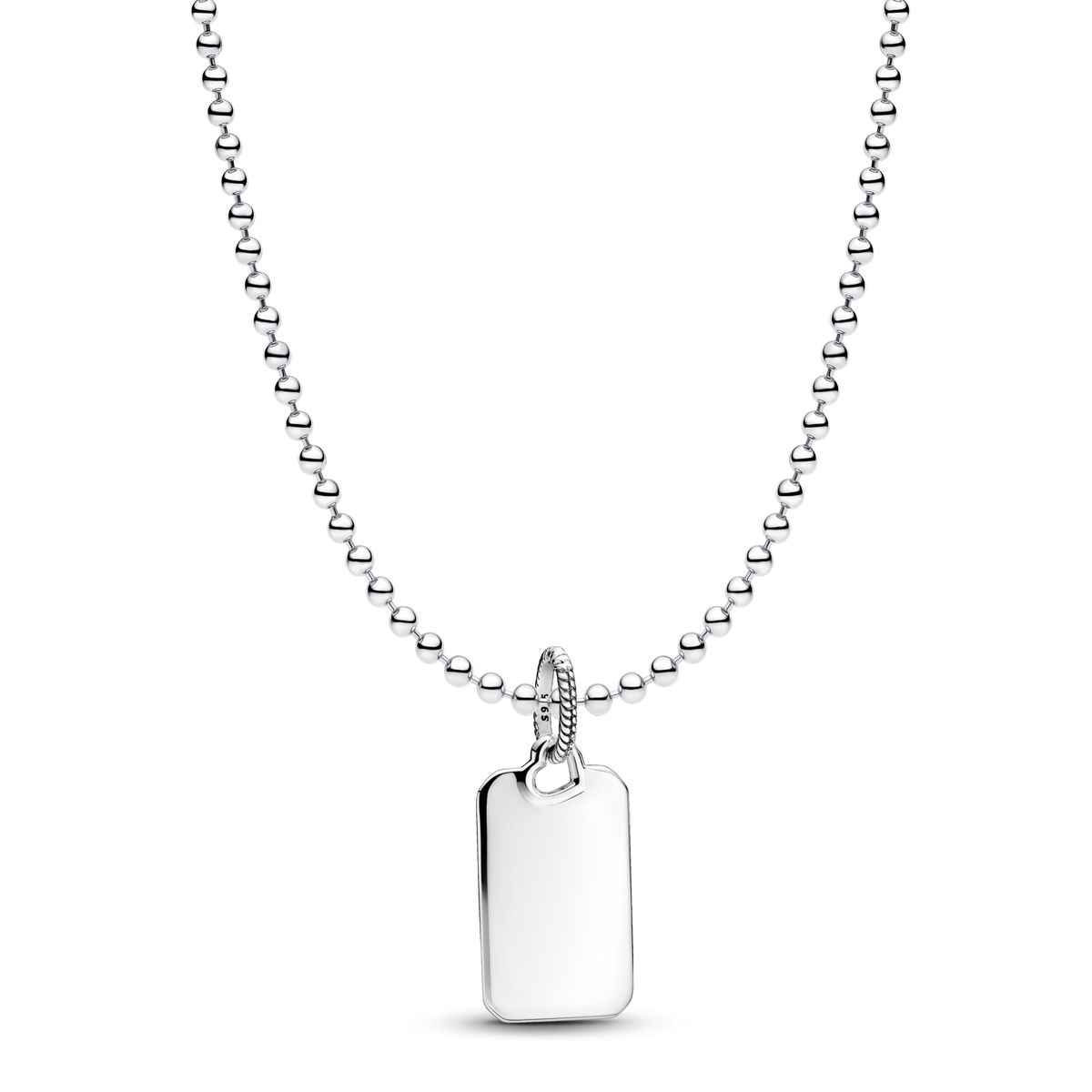 Engravable Rectangular Dog Tag Necklace