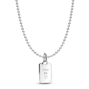 Engravable Rectangular Dog Tag Necklace