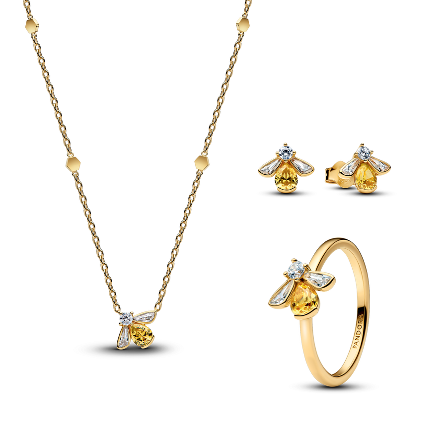 Golden Honey Bee Jewelry Set
