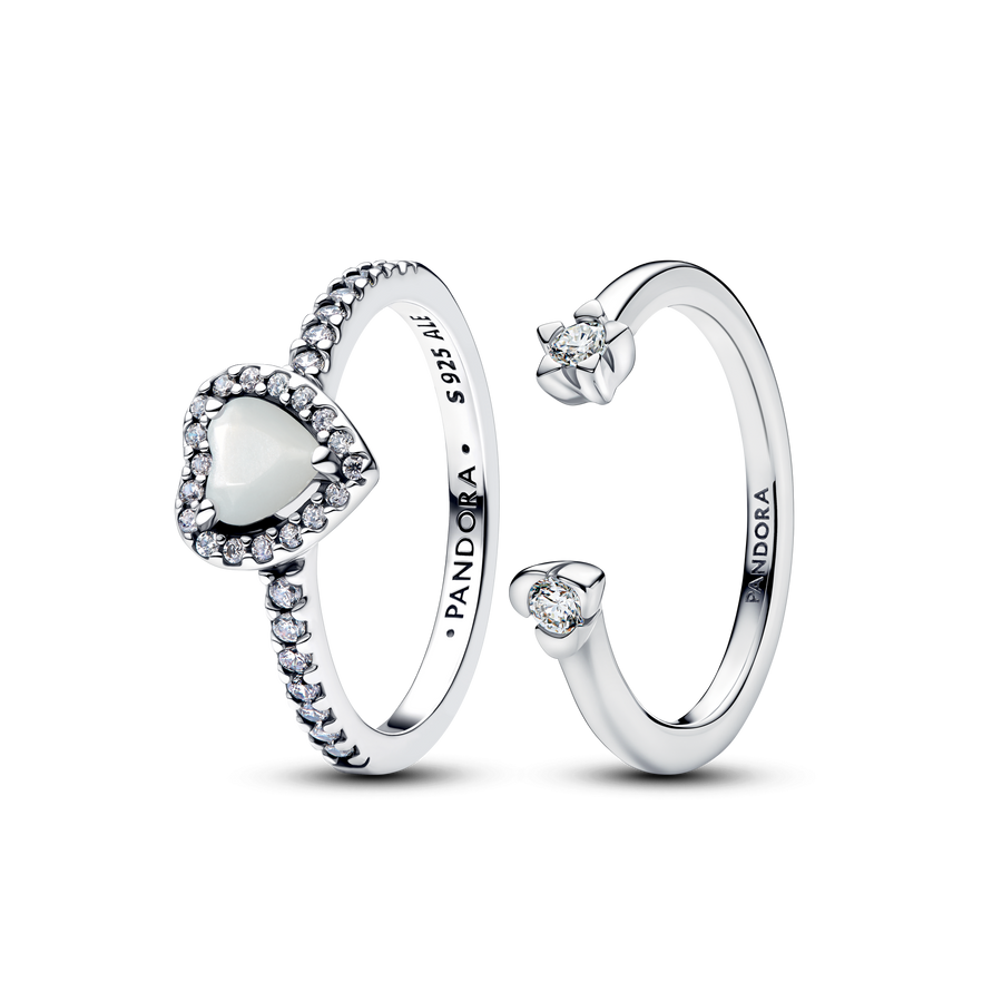 Open Hearts Ring Set