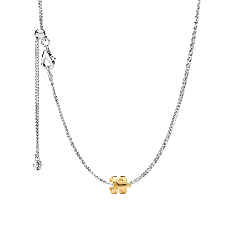 Puzzle Piece Mini Charm Necklace Set