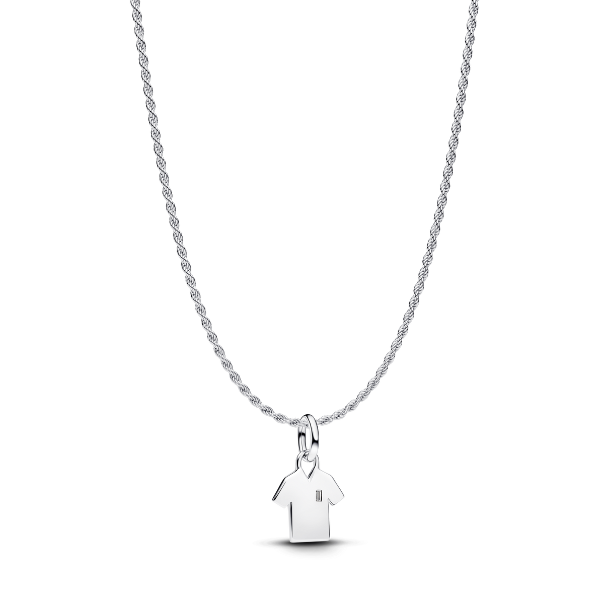 Engravable Soccer Shirt Charm Necklace Set