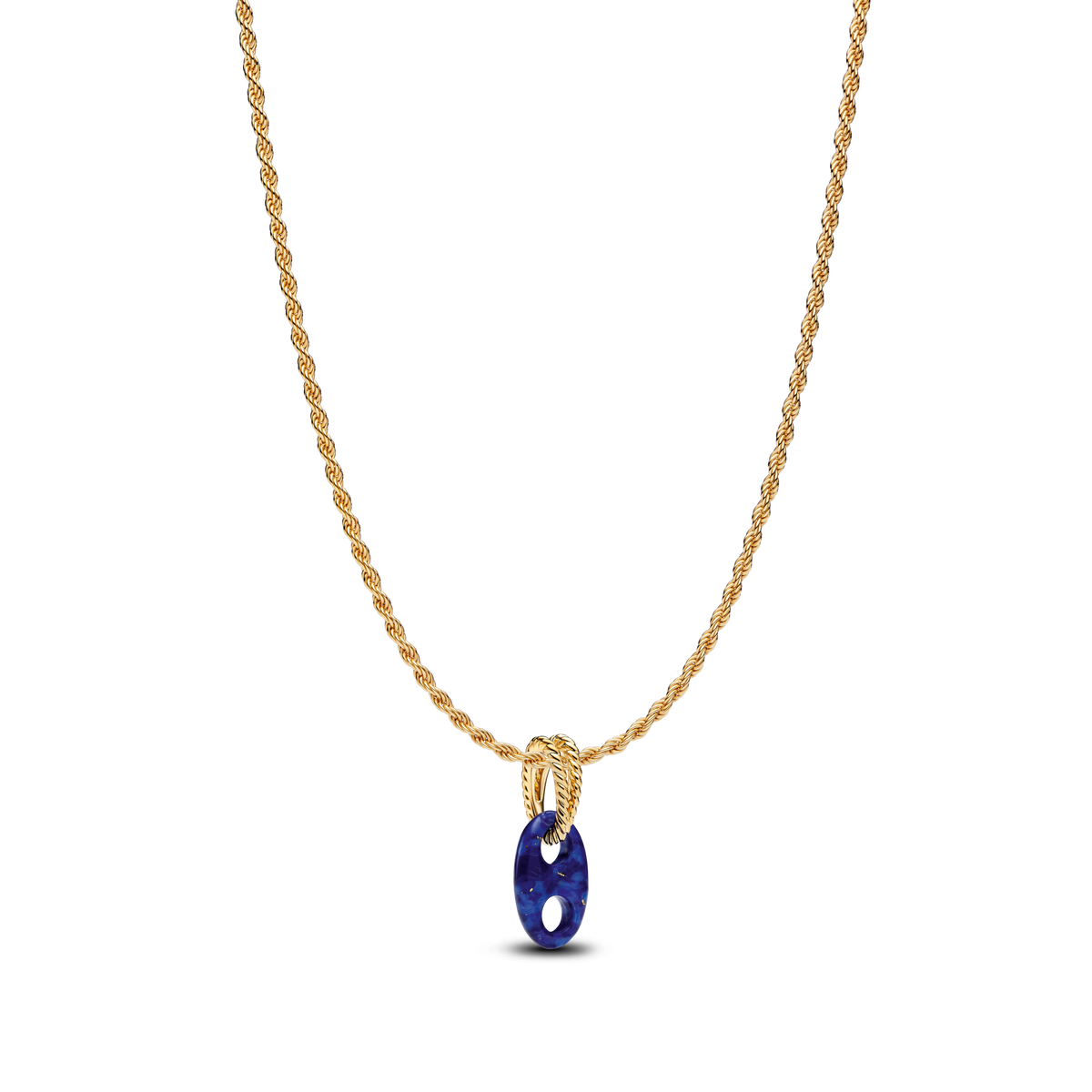 Blue Mariner Link Charm Neckle Set