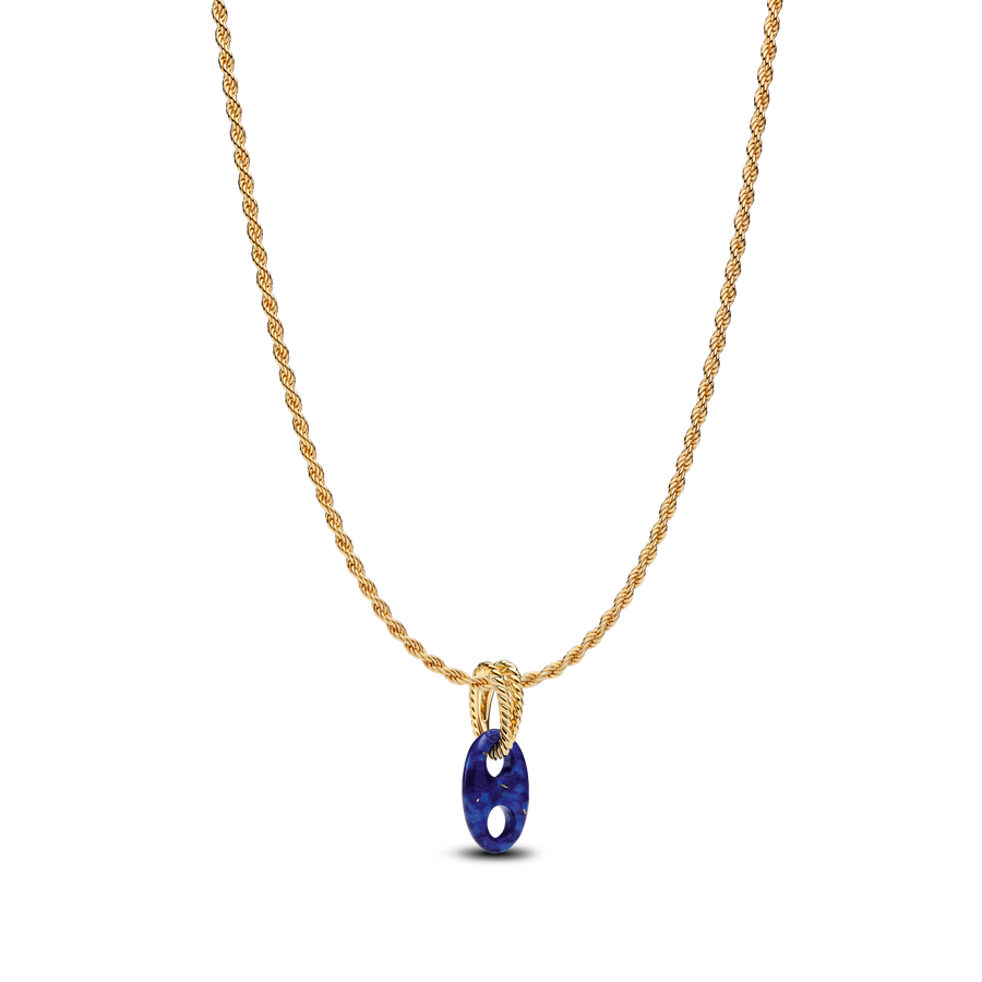 Blue Mariner Link Charm Neckle Set