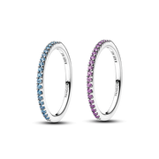 Silver Friendship Bands Ring Set