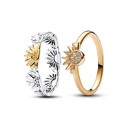 Sun & Sunflowers Ring Set