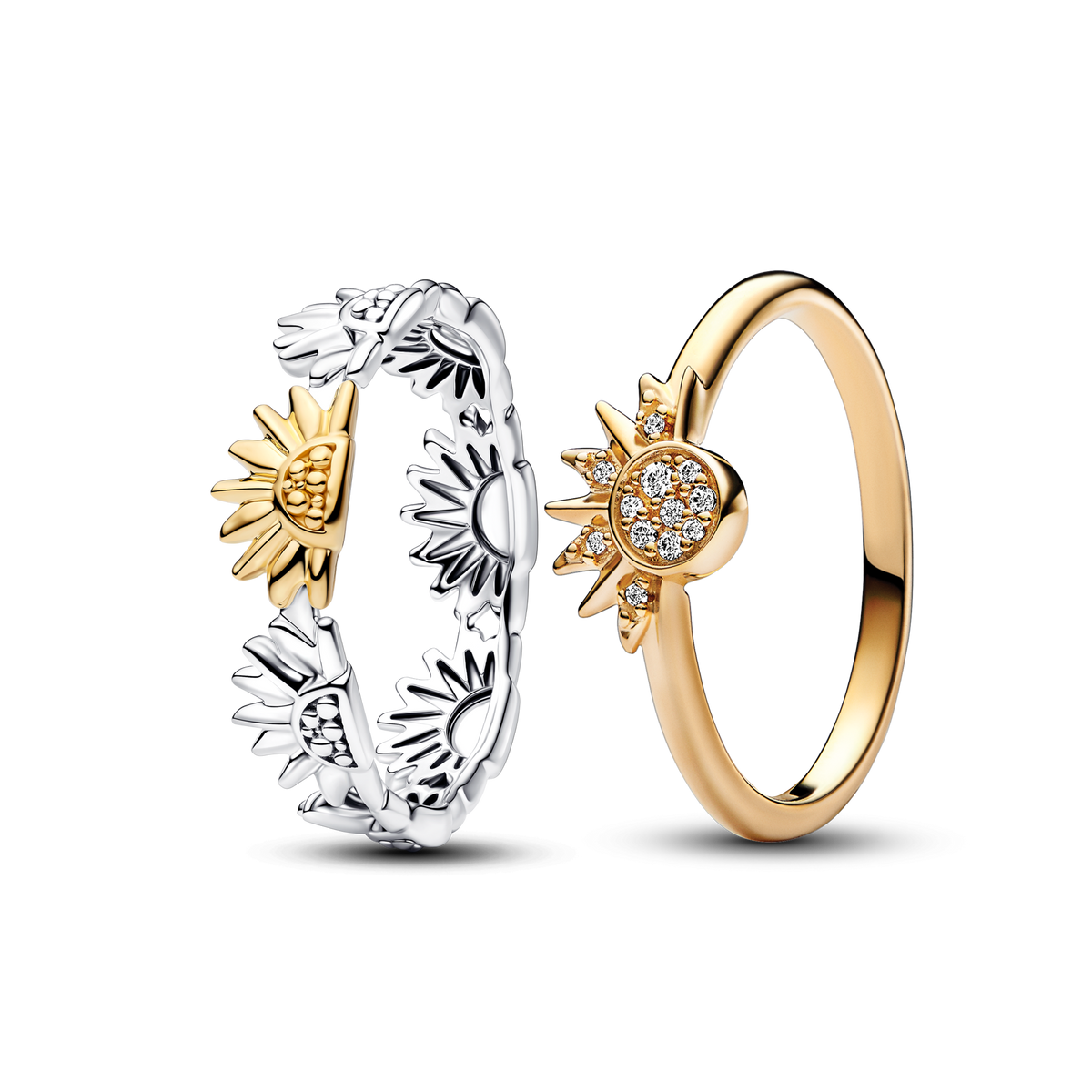 Sun & Sunflowers Ring Set