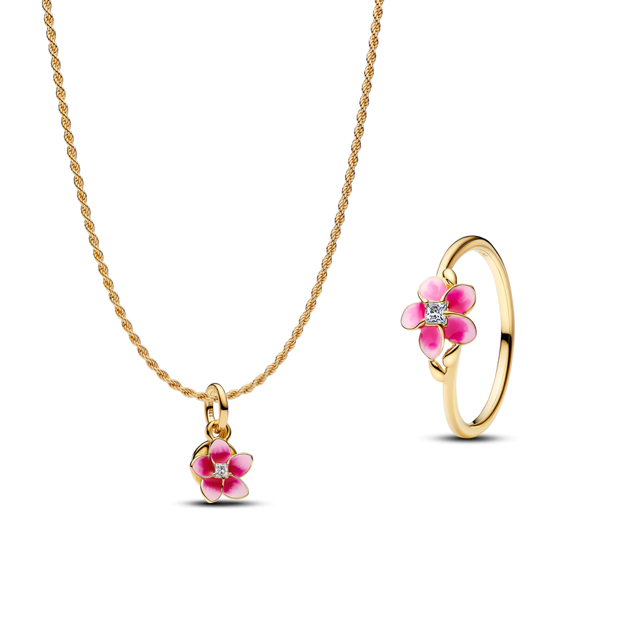 Moana Flower Necklace & Ring Set