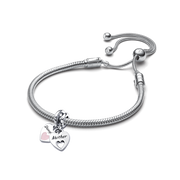 Mother Daughter Splittable Heart Charm and Bracelet Set